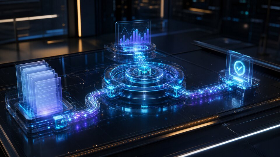 Connected AI automation workflow